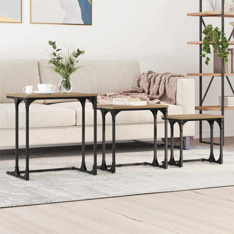 Coffee Table with Storage, Oak