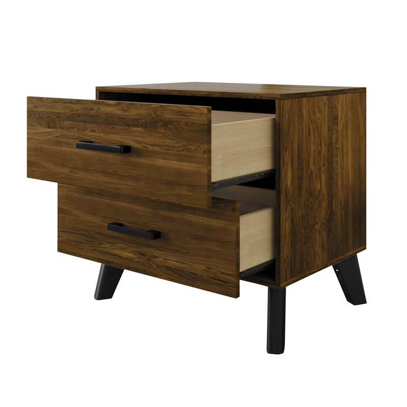 Emery 4-pieces Bedroom set, Gray/Brown, Queen