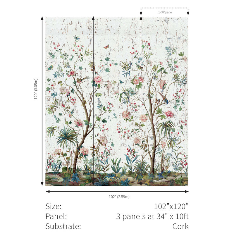 Grass Cloth Wall Mural