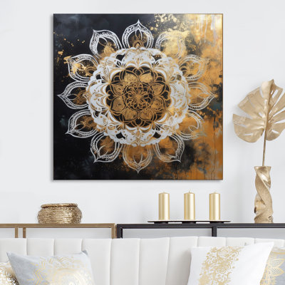 Kelee blanc et or Mandala III