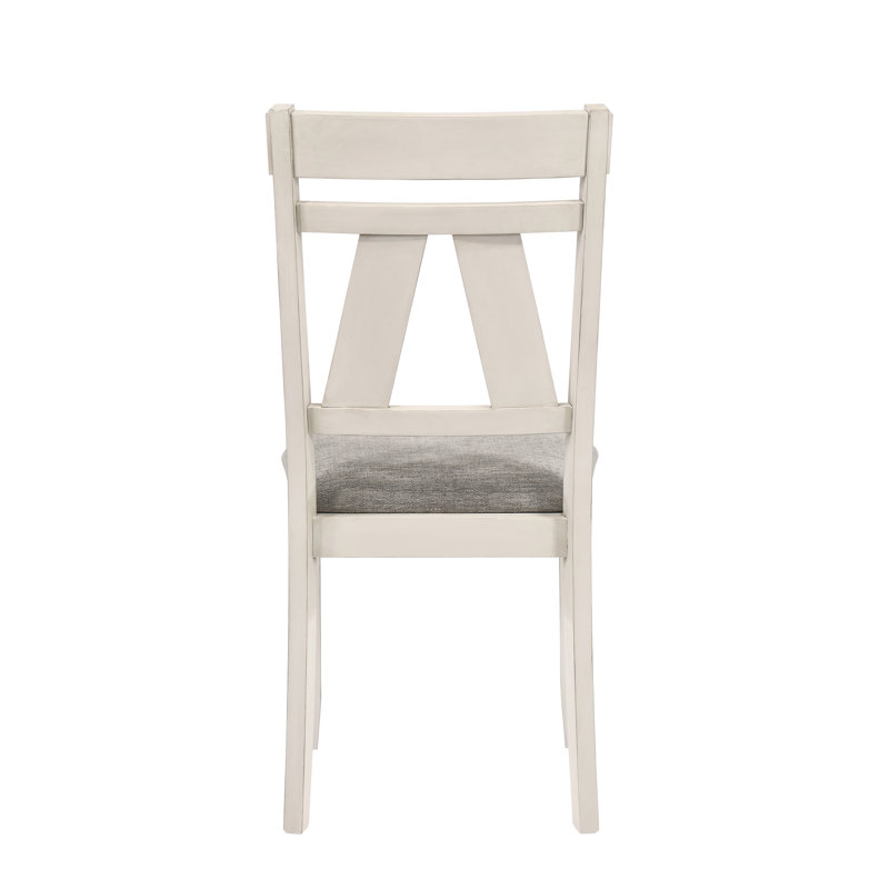 Chaise d'appoint en bois Newnan en blanc (ensemble de 6), 6