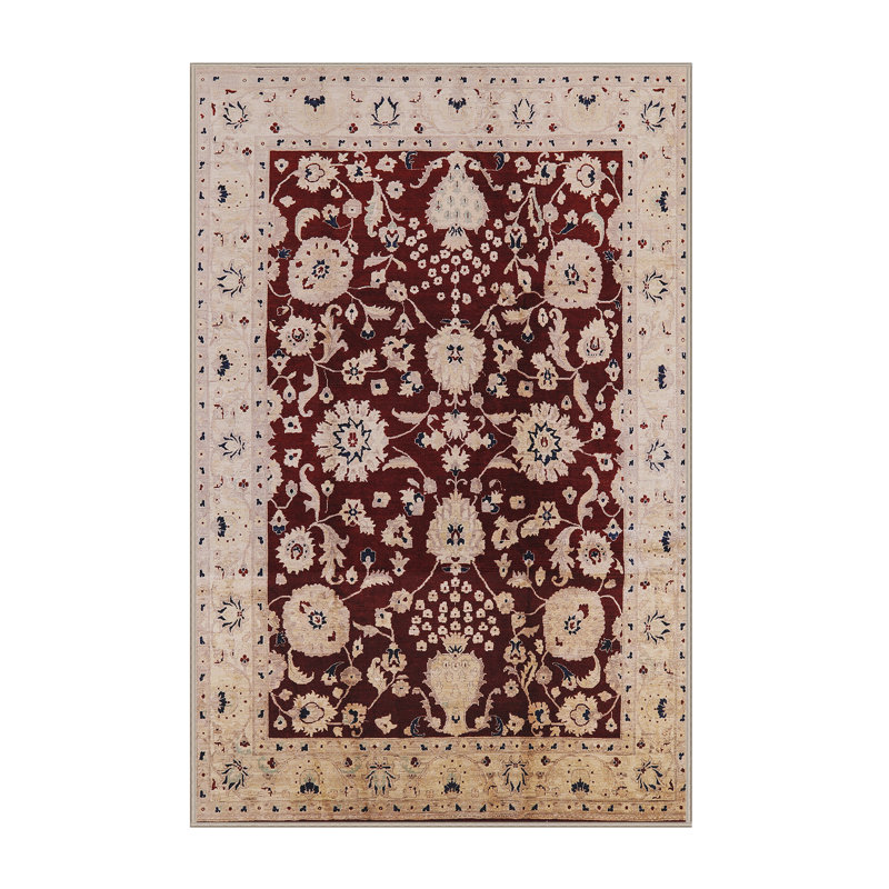 Tapis beige / rouge Swave, Rectangle 8 pi x 12 pi