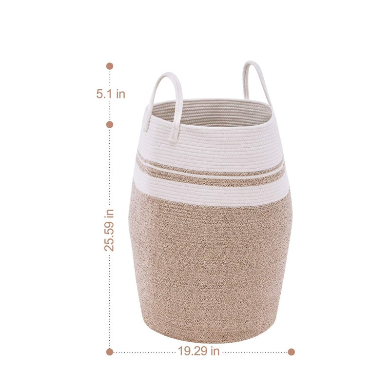 105L Laundry Hamper With Handle,Foldable, Brown