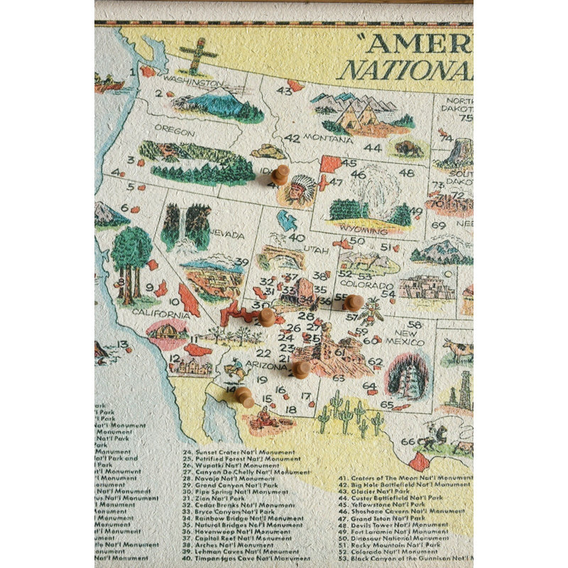 Tableau rétro des parcs nationaux