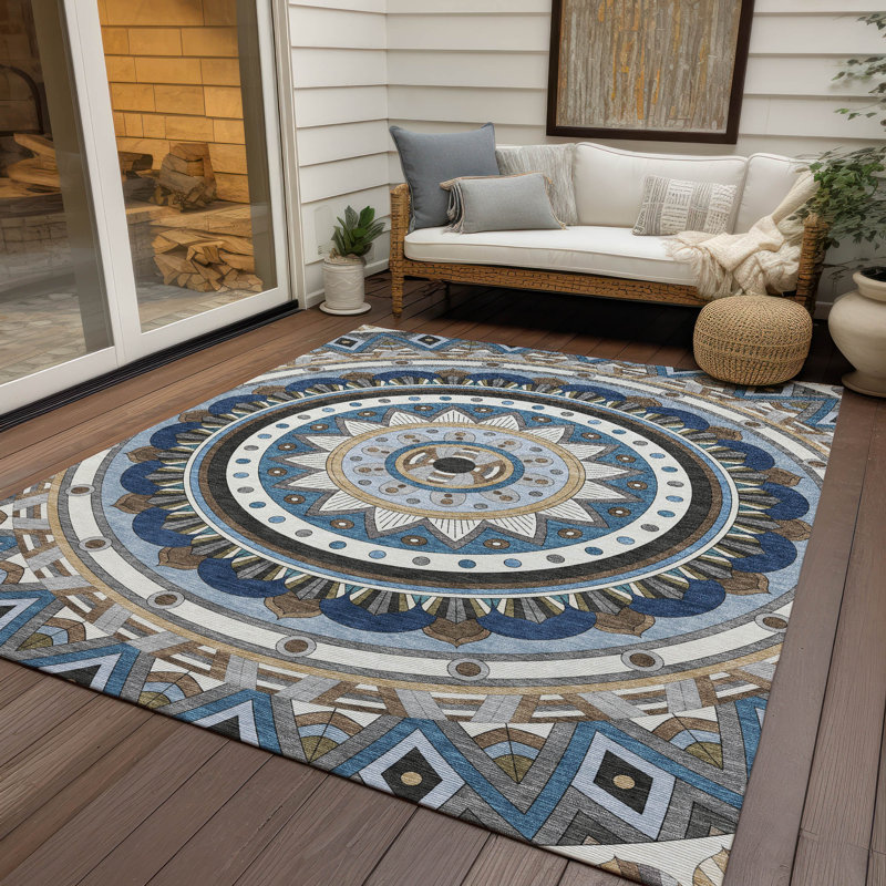 Tapis intérieur / extérieur lavable à la machine Jenning ACN2277, Rectangle 10 pi x 14 pi