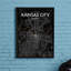 «Kansas City Map», reproduction d'impression sur affiche en noir-24704939