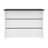 Kitchen Island 35.4" H, 3 Shelves, White / Black Wengue - Kitchen-2020720815-2020720809