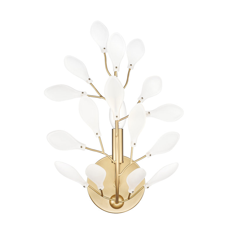 Applique murale 1 lumière moderne dorée 15,5 pouces Claudine