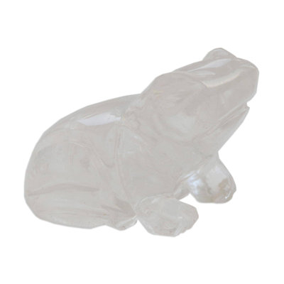 Gemstone Frog Quartz Brazil Figurine