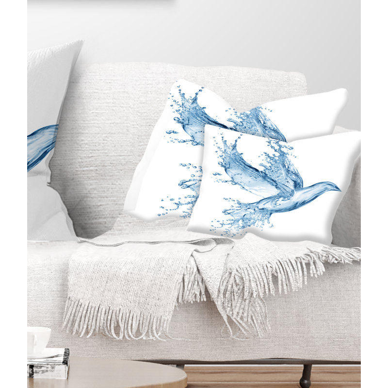 Dove from Water Splash - Coussin décoratif imprimé animal