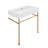Claire 30" Ceramic Console Sink White Basin-1381591846