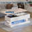 Lift Top Coffee Table with Storage, Modern High Gloss LED Table, Adjustable Convertible, APP Controlled, Dining Table for Living Room, Home Office – White-1471261667
