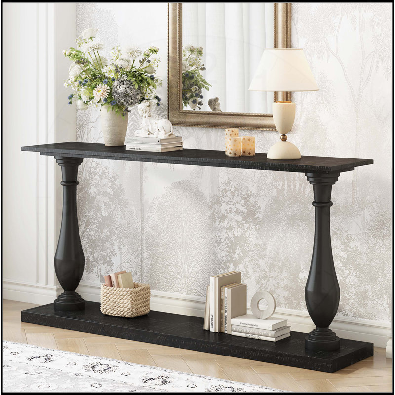 Luxueuse table de canapé rétro avec des matériaux exquis et une utilisation polyvalente pour diverses pièces, Noir