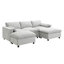 Canapé modulaire 86,5 po en chenille modulaire avec poches de rangement, ensemble de canapé en U à 5 places avec coussins, combinaison libre, canapé nuage moderne avec 2 repose-pieds mobiles pour le salon, appartement-686271415