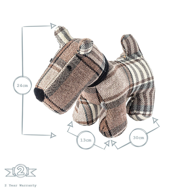 Nicola Spring - Bentley the Dog Door Stop - 30 x 24cm - Brown