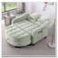 Canapé à deux places avec repose-pieds et coussins à carreaux avec rangement-782127872-782127885
