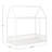 Aurey Wooden House Shaped Floor Bed With Fence And Wood Slatted Foundation-1944726842