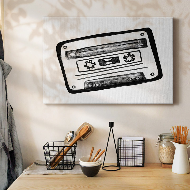 Cassette, croquis, galerie, toile tendue, H 24 po x l 36 po