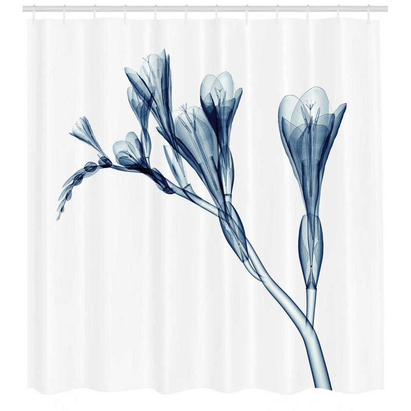 Shower Curtain with Hooks Included, 75" H x 69" W
