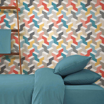 3D Steps 18.86'' L x 18" W Peel and Stick Wallpaper Roll