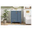 Meuble-lavabo 24 po bleu gris avec lavabo en céramique et armoire en bois massif