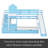 Hatina Kids Castle Style Storage Bunk Bed with Slide and Stairs-987003170-955171115