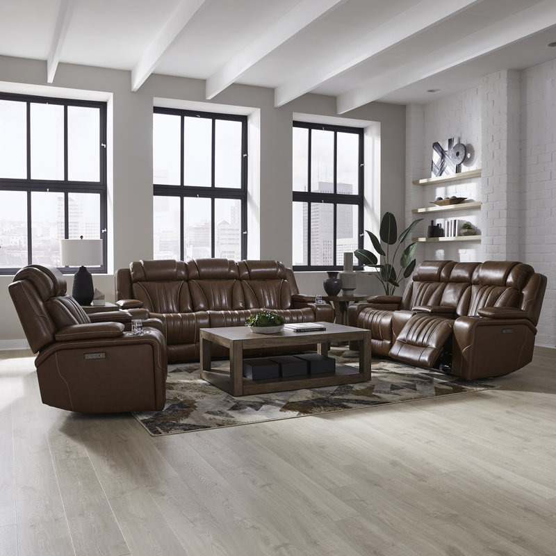 Ensemble de canapé, causeuse et fauteuil inclinable avec haut-parleurs Bluetooth Whitnie Zero Gravity