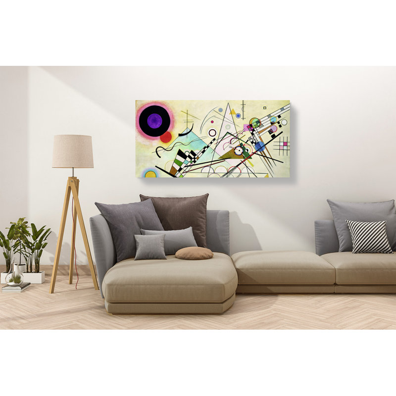 Composition VIII by Wassily Kandinsky - No Frame Print on Canvas, 50cm H x 100cm W x 4cm D