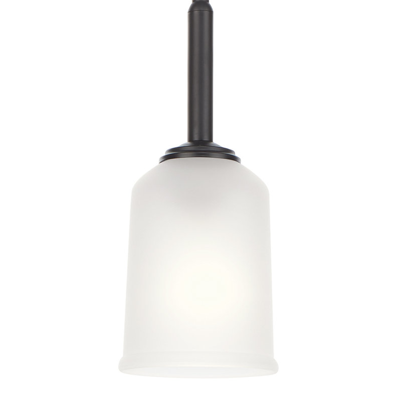 Luminaire suspendu en forme de cloche à 1 lumière Hopedale, Noir
