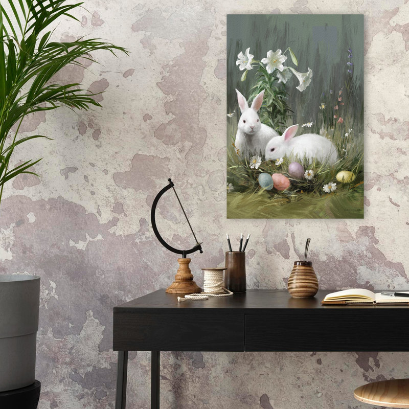 Bunnies And Bunny Seasons III Art, 24" H x 16" W