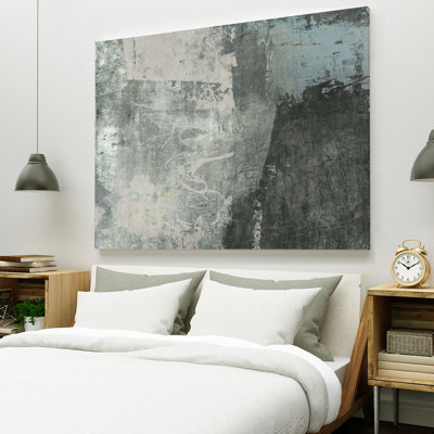 Reproduction d’art sur toile tendue « Black & Grey & Blue I » par studio W