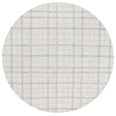 Ilyaas Hand-Tufted Wool and Cotton Plaid Rug