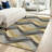 Wave Pattern Area Rug for Living Room, Modern Abstract, Anti-slip Soft Floor Carpet Bedroom, Home Decor-129764610