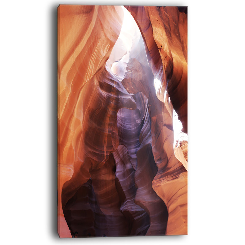 «Canyon Antelope with Purple Sunlight Modern Landscape», reproduction de photo sur toile tendue, H 40 po x l 20 po x P 1po