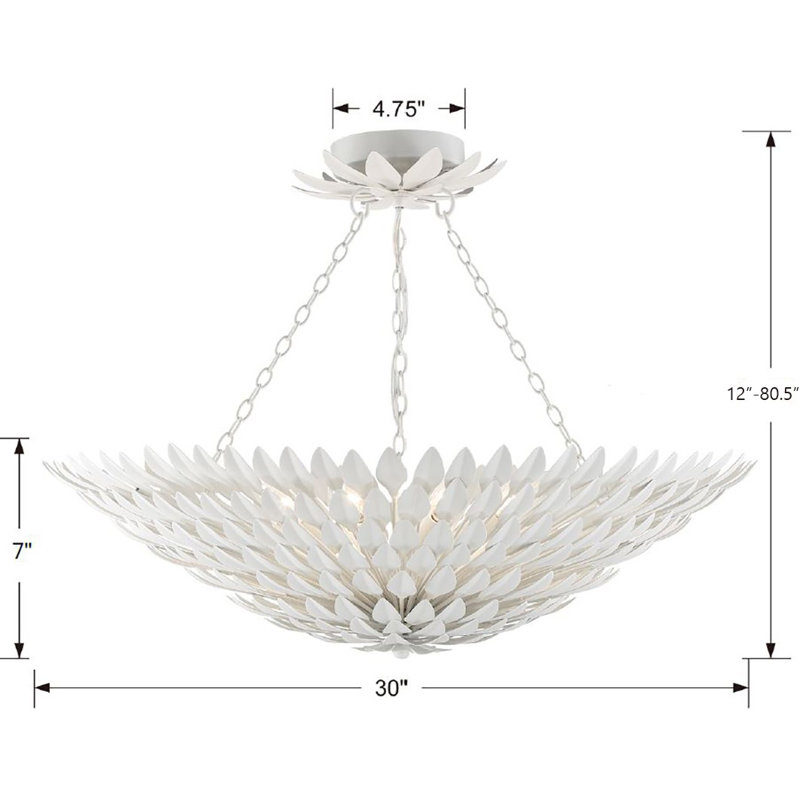 Plafonnier blanc mat 8 lumières Muliphen