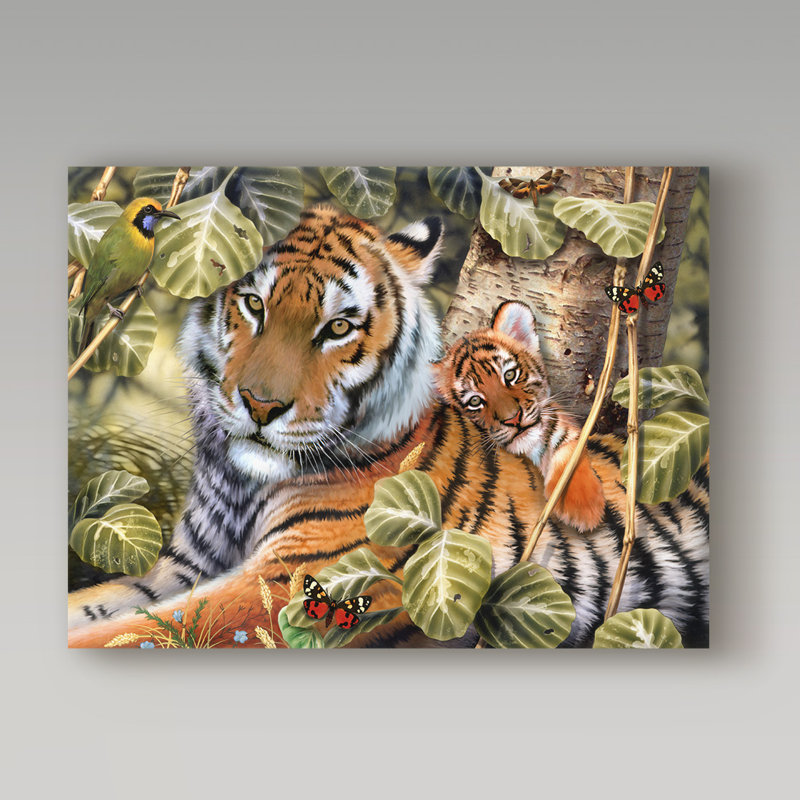 « tiger fondatrices », reproduction d’art sur toile tendue, H 18 po x l 24 po x P 2 po