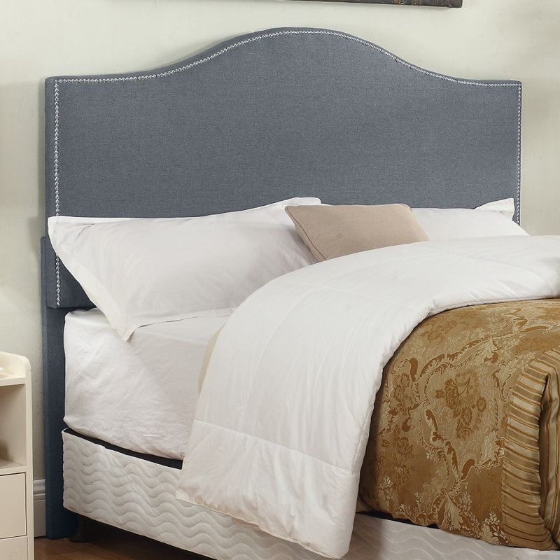 Mudge Upholstered Panel Headboard, Gray