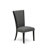 9-Piece Dining Room Set Contains a Cement Dining Table and 8 Dark Gotham Grey Linen Fabric Dinner Chairs with High Back - Wire Brushed Back Finish-544924817-544924822-544911378