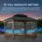 SUNJOY 10x12 Cedar Wood Gazebo with Galvanized Steel Roof, LED String Lights & Mosquito Netting -117497759-117497754