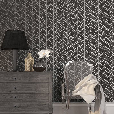 Robbin 10m x 53cm Textured Metallic Finish Wallpaper Roll