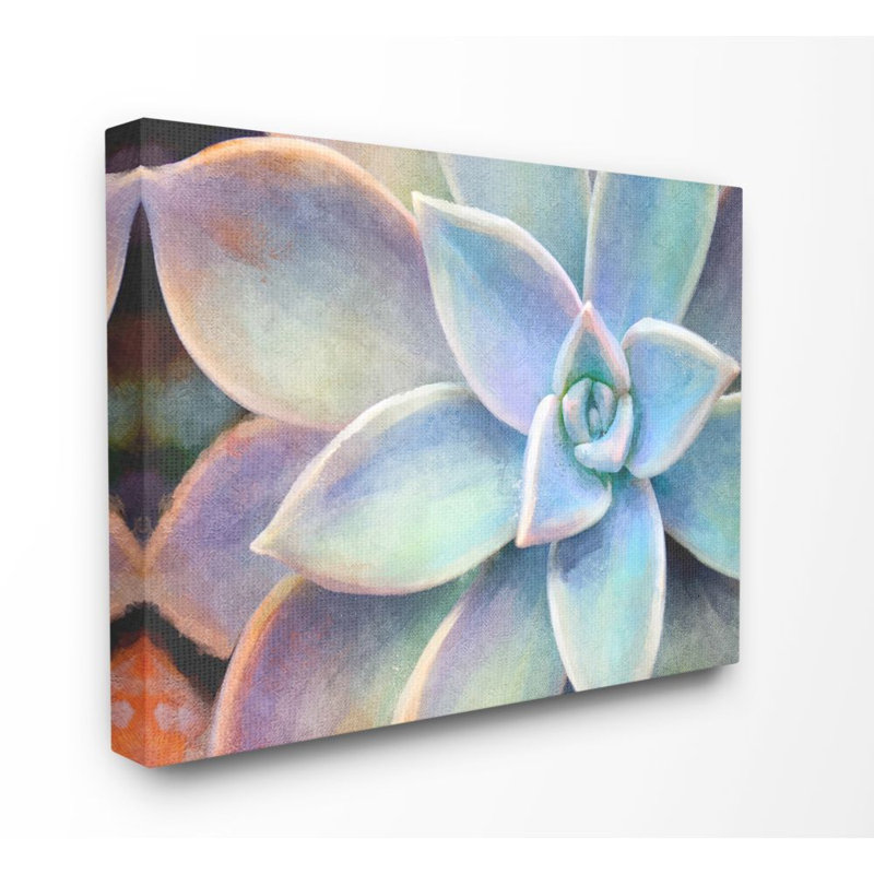 Succulent Plant Vibrant Bloom, peinture, Toile tendue, L 36 po x H 48 po