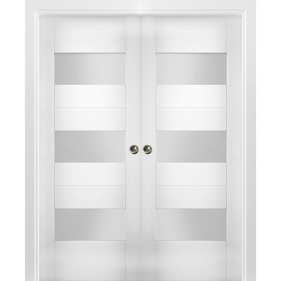 Portes blanches en verre givré Sete