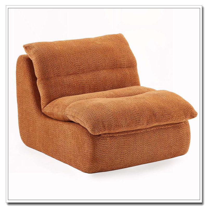 Fauteuil moderne avec assise moelleuse, Orange