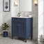 Meuble-lavabo rectangulaire 24 po avec lavabo en céramique à 2 portes et poignées en fer-131217626-131413126