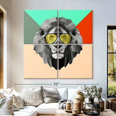 Brampt Party Lion dans des verres