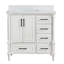 Ensemble de meuble-lavabo simple autoportant 36 po avec 2 poignées entièrement assemblé