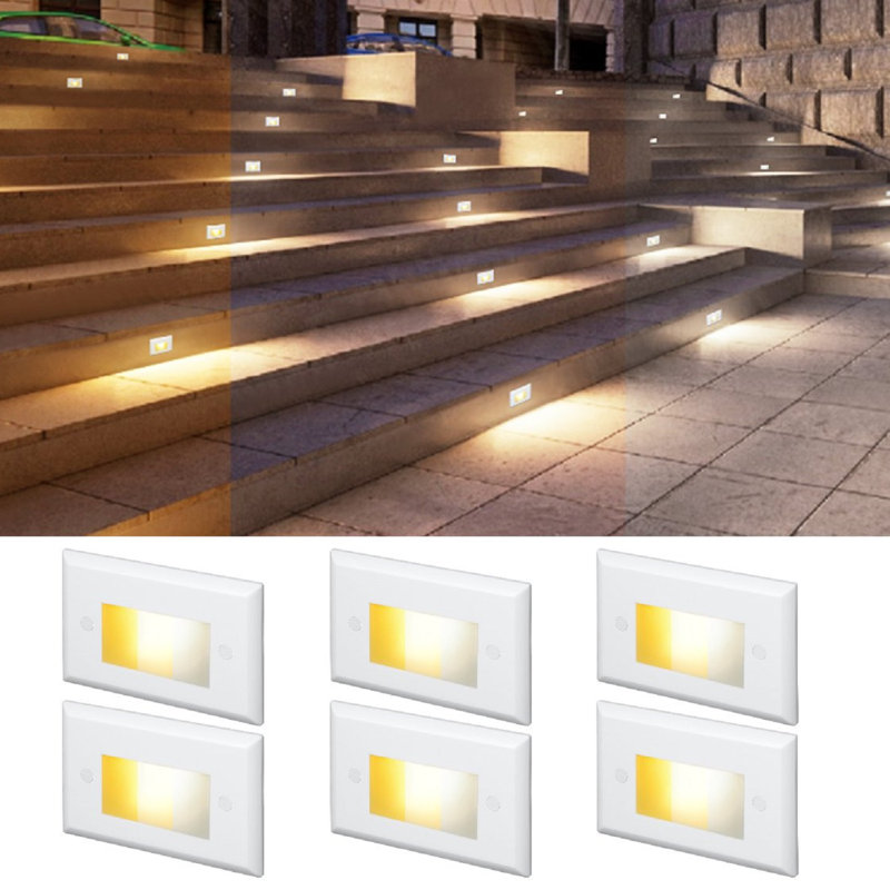 Integrated LED Zinc Alloy Step Light, White