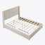 Structure de lit plateforme en bois avec tête de lit-1341784487-1341784485