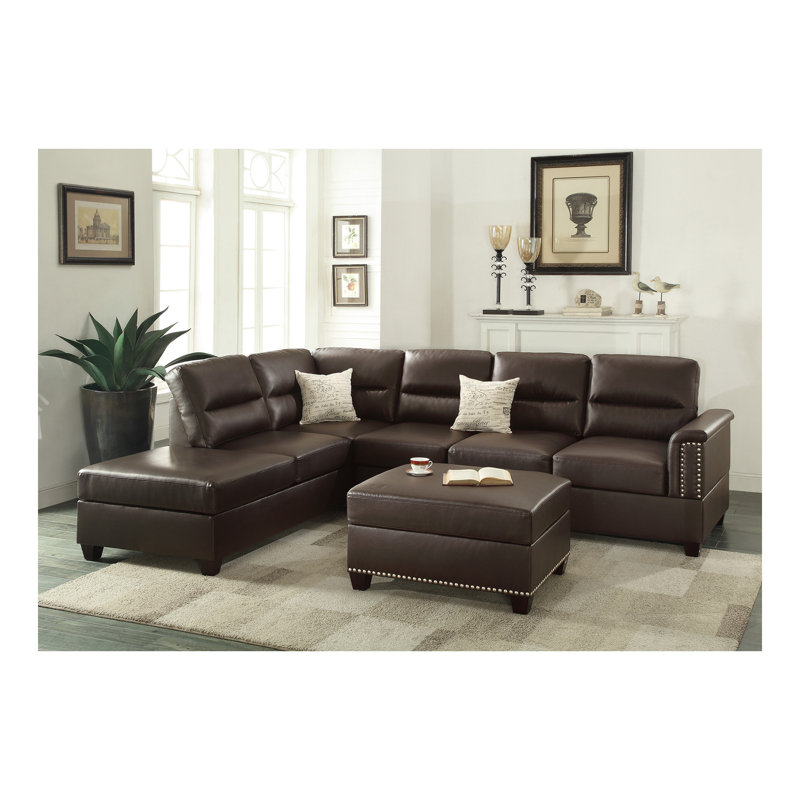 Canapé modulaire 3 pièces en espresso