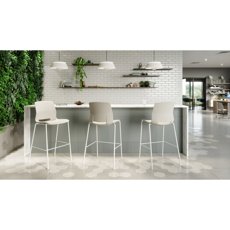 Tabouret de bar Wille Lola, Blanc, Tabouret de bar (assise de 30 po de hauteur)